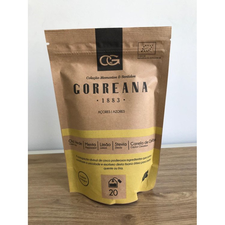Chá Verde, Menta, Limão, Canela, Stévia | Gorreana