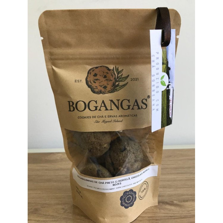 Boganguinhas Chá Preto Chocolate e Noz | Cookies Açores